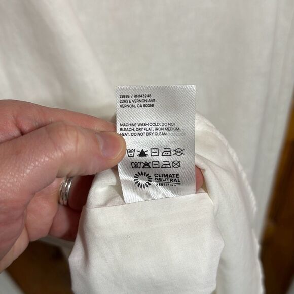 Reformation Yvonne White Linen Midi A-Line Skirt Women’s 6 - Picture 6 of 8